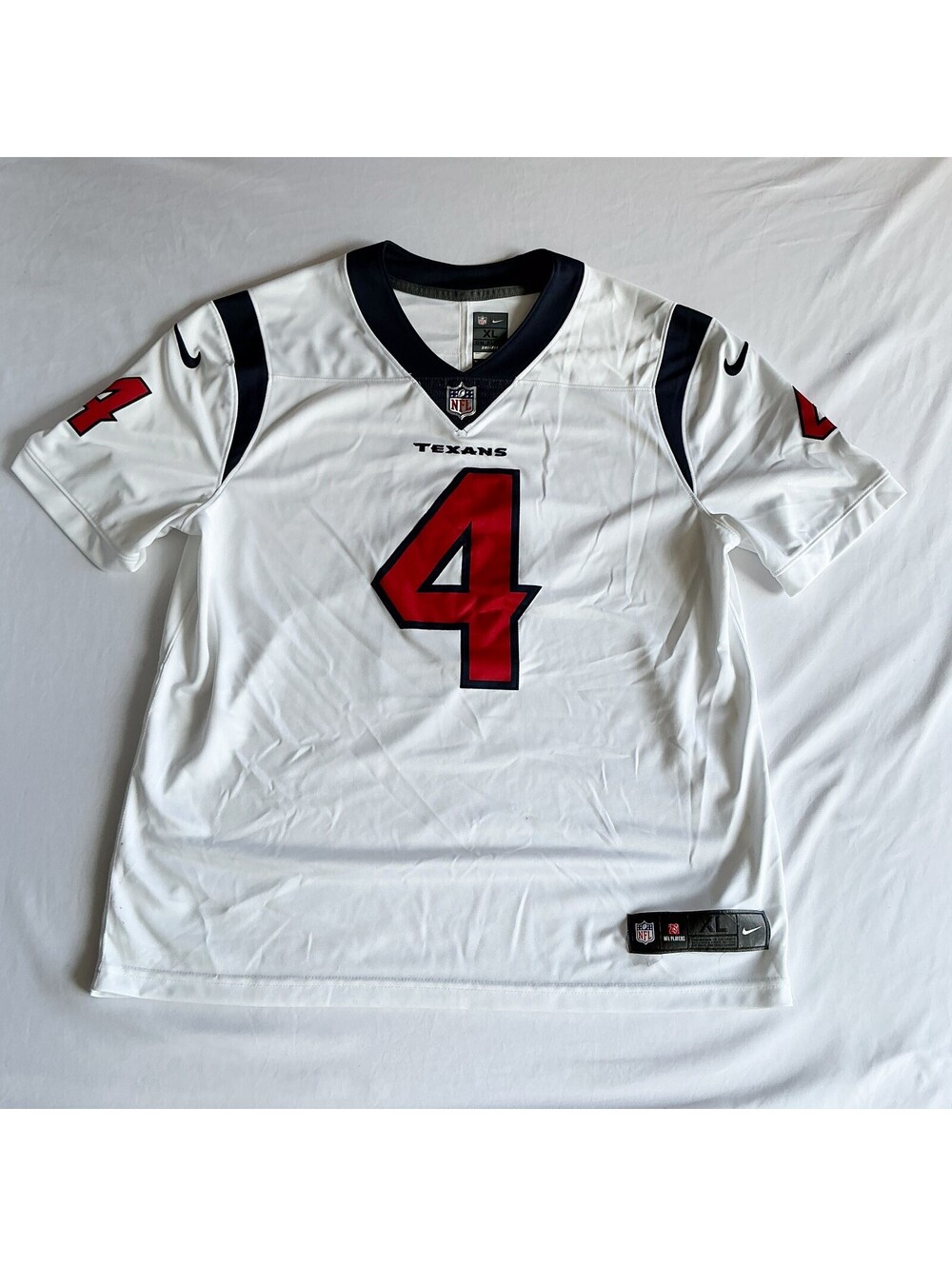 Nike Texans #4 Deshaun Watson NFL On Field White Football Jersey XL